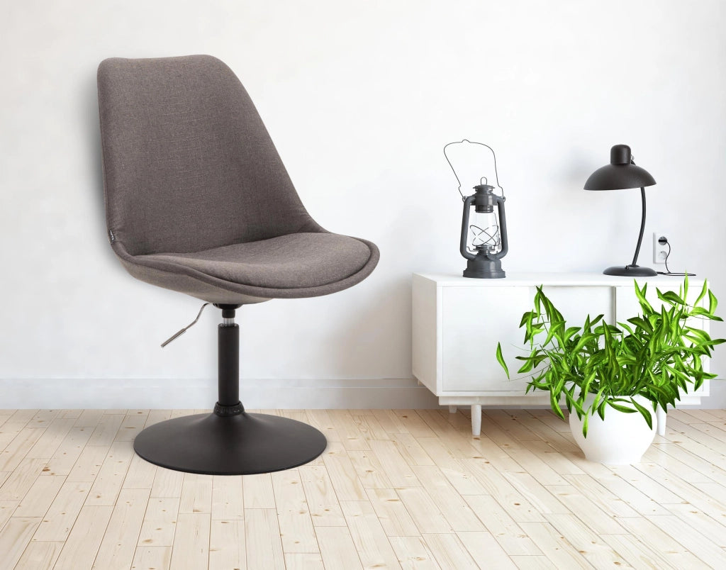 Sedia da pranzo MAVERICK in tessuto grigio scuro,nero