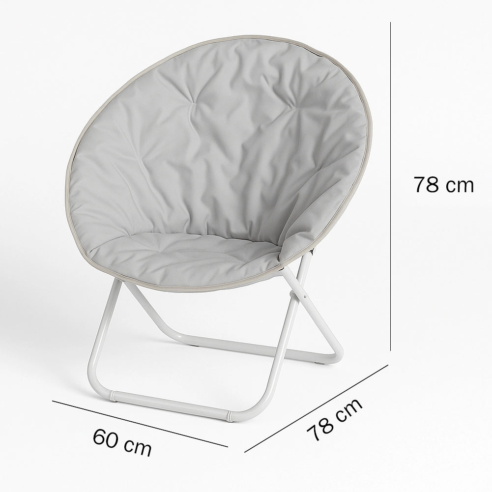 Sedia Pieghevole Moon Regista Poltrona Relax Ergonomica Sabbia Salvaspazio 60x78