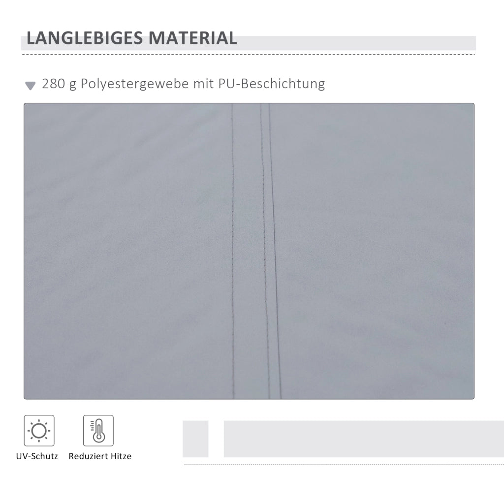 Tenda da sole avvolgibile con manovella ¨C Xylo ¨C 395x245 cm grigio bianco