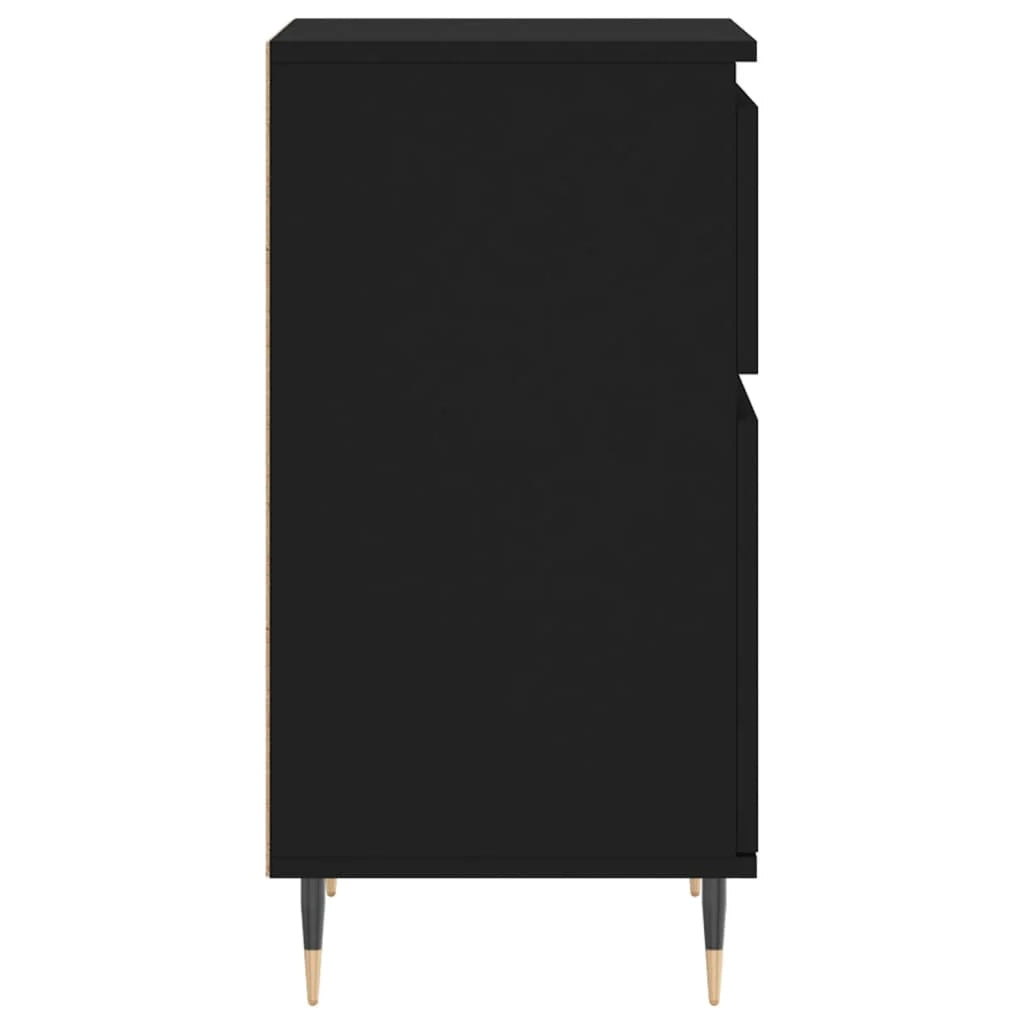 Buffet credenza cassettiera armadio mobile contenitore organizer per cucina soggiorno salotti set da 2 40 x 35 x 70 cm legno ingegnerizzato nero 02_0036900