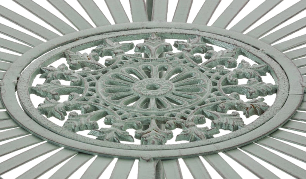 Tavolino in Ferro Giardino Hari verde antico