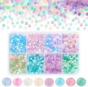Set di perline in vetro 3mm - Matte - 2104 pezzi - Per creare gioielli - Accessori per gioielli - Set di colori per caramelle