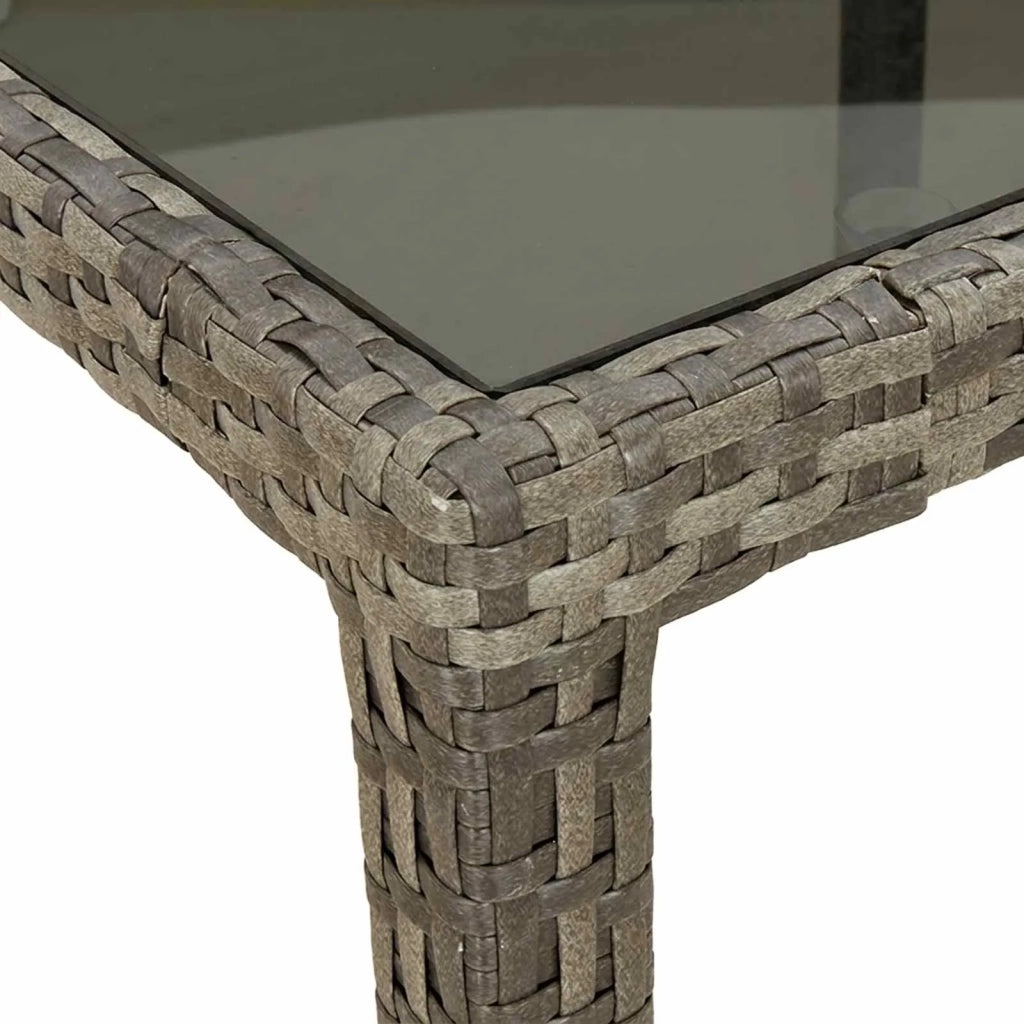 Tavolo da Giardino Grigio 150 x 90 x 75 cm polyrattan 362541