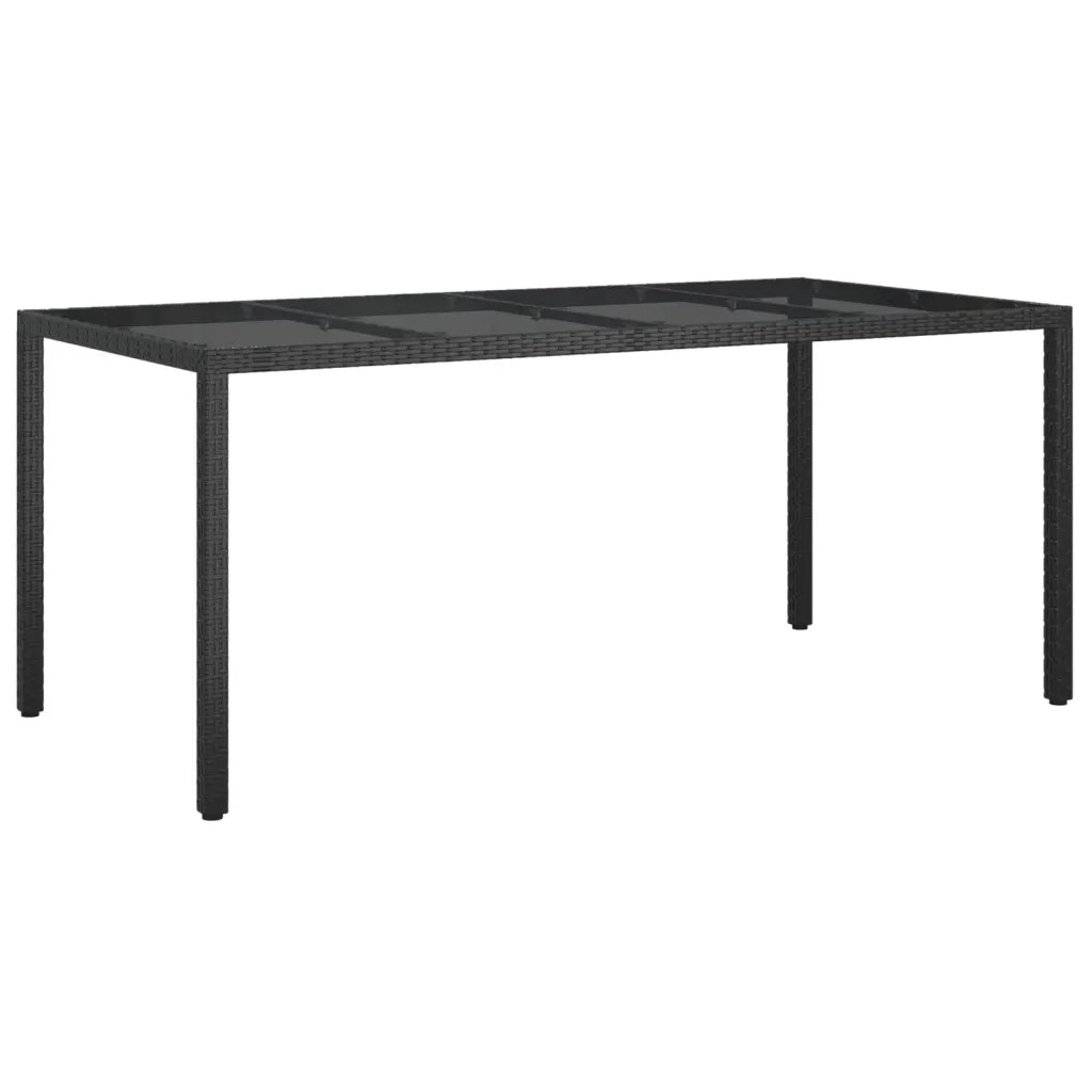 Set da Pranzo da Giardino 9 pz con Cuscini Nero in Polyrattan 3187329