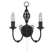 Lampada da parete Zanzibar 2Lt - Metallo nero