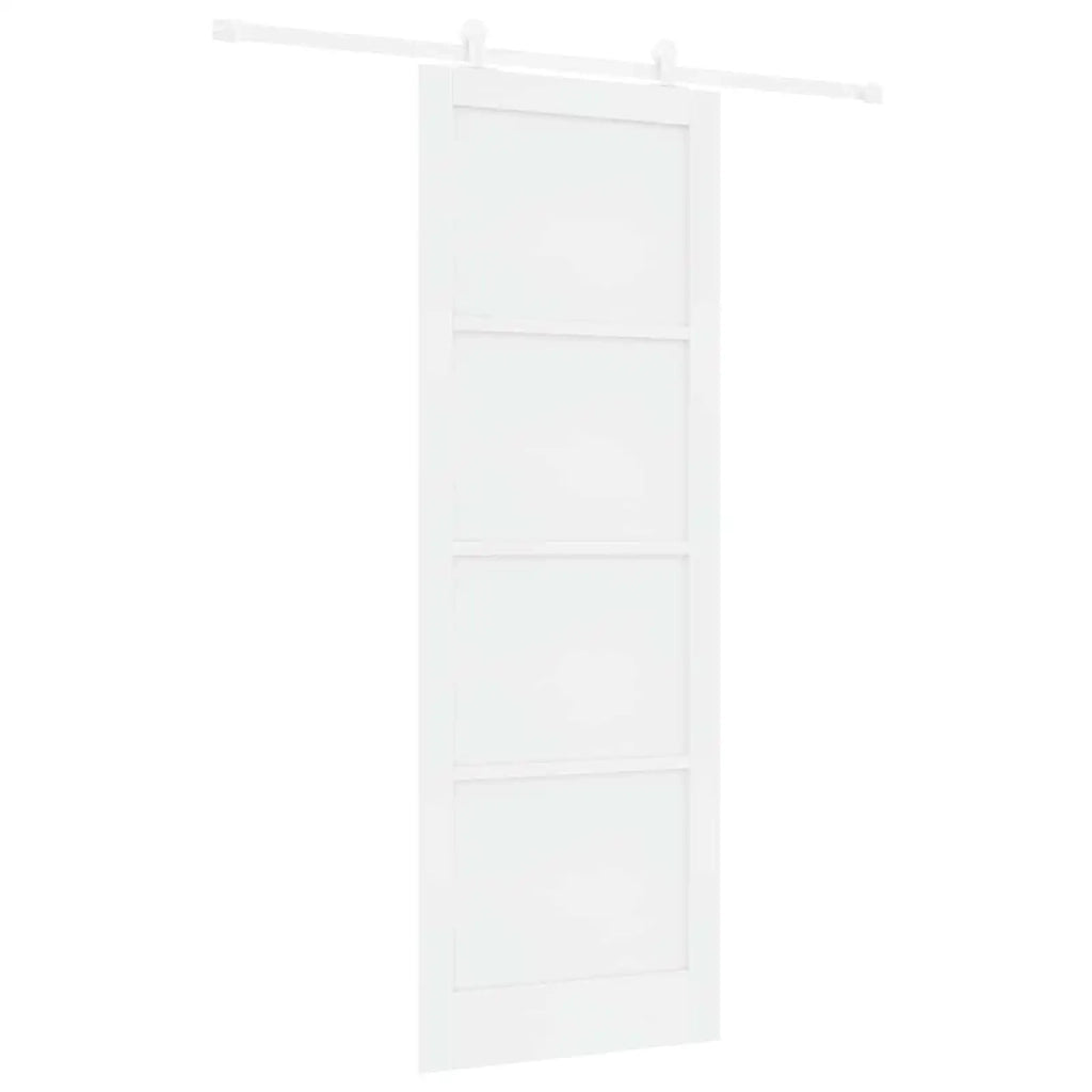 Porta scorrevole Bianco 83 x 232 cm Legno Massello di Pino 3445473