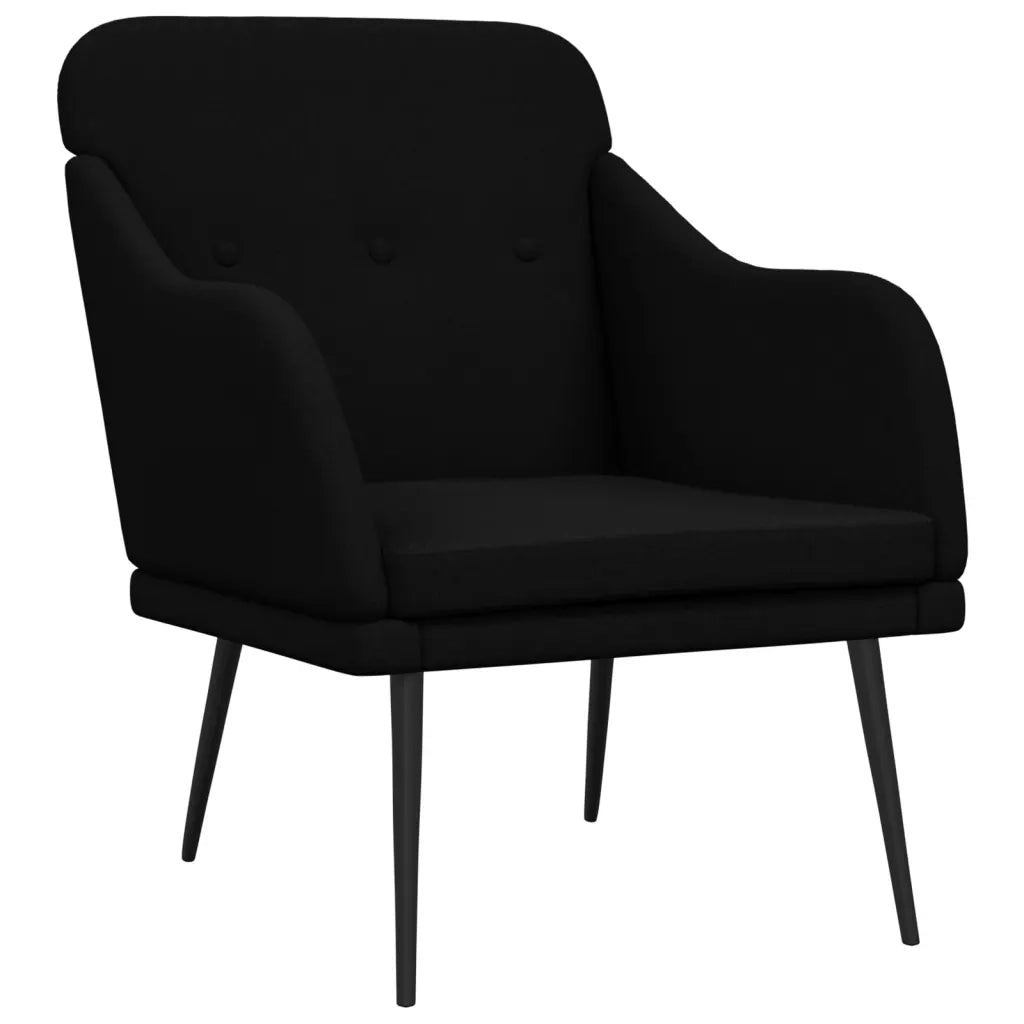 Poltrona Nera 63x76x80 cm in Tessuto 351476