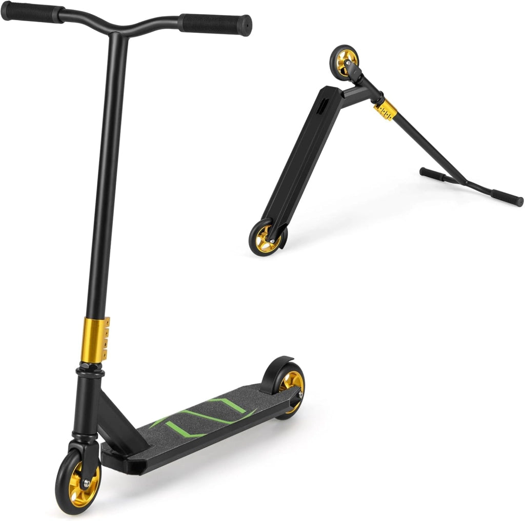Monopattino Acrobatico con 2 Ruote PU, Monopattino Professionale per Bambini 10+ Anni Scooter Acrobazie con Carico 100 kg, Skateboard per Principianti e Intermedi