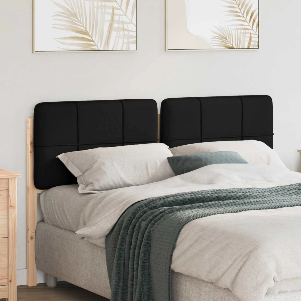 Testiera imbottita Marrone e Nero 160 cm Pino massello 880115
