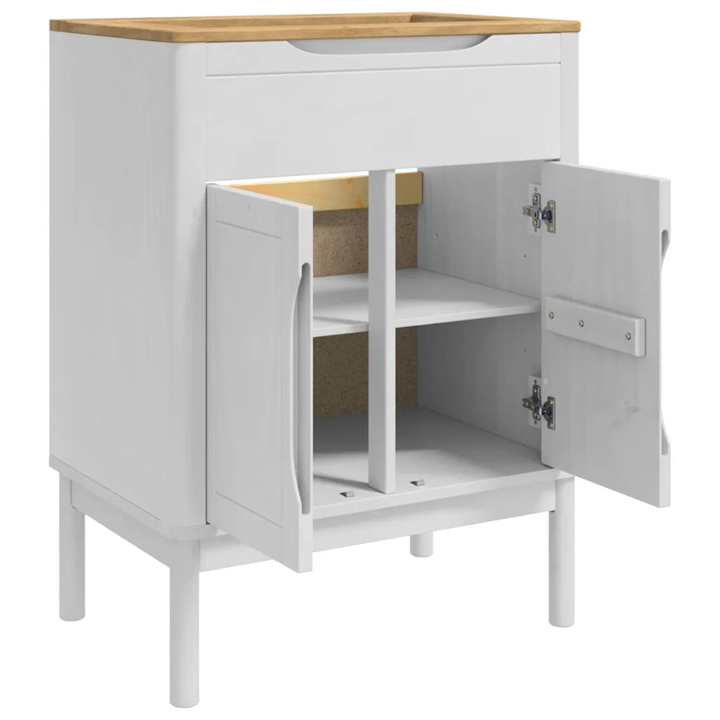 Mobile Lavabo | Armadio per Lavabo da Bagno FLORO Bianco 60 x 40 x 80 cm