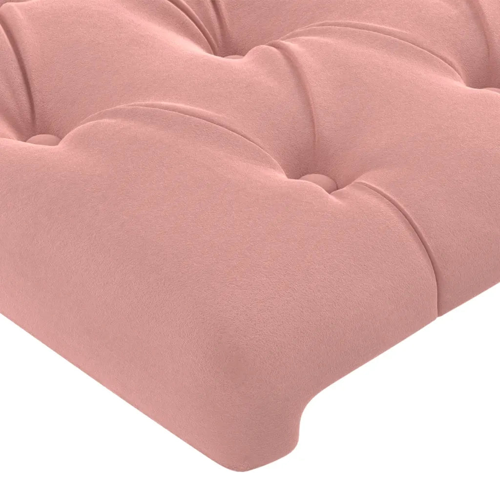 Testiera | Testata a LED Rosa 200x7x78/88 cm in Velluto