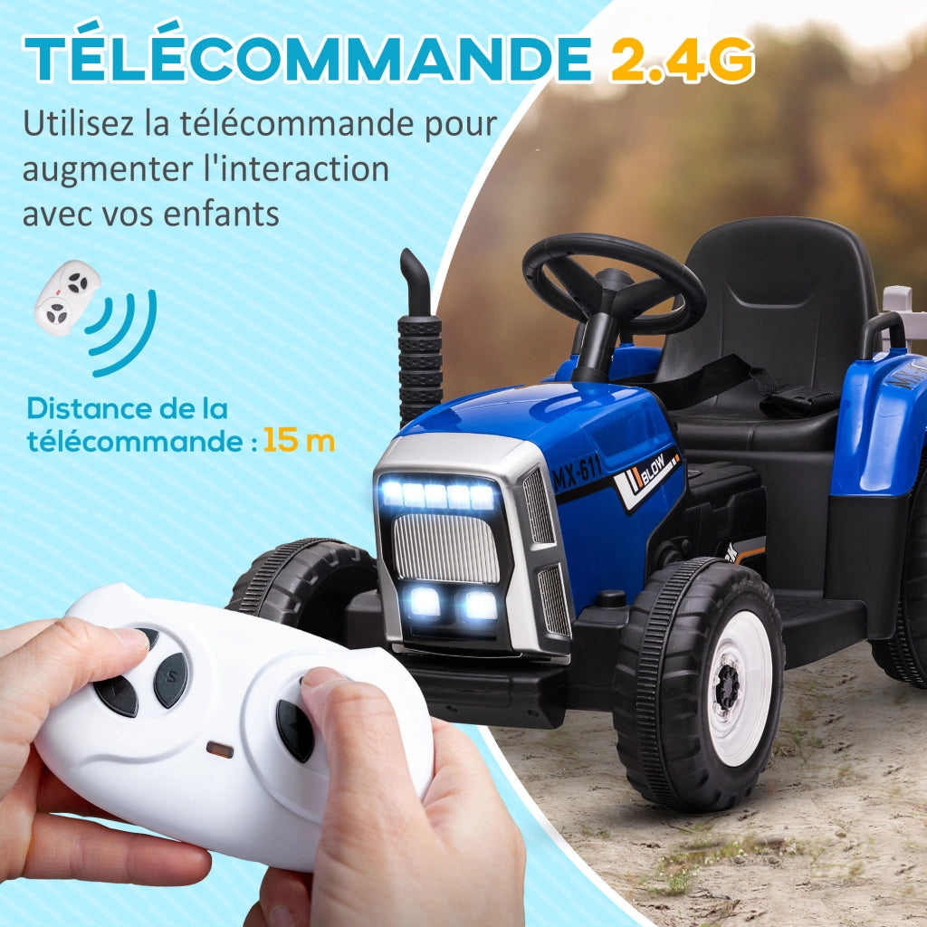 Trattore Elettrico per Bambini con Telecomando ¨C Zephmum ¨C Rosso, 3-6 Anni