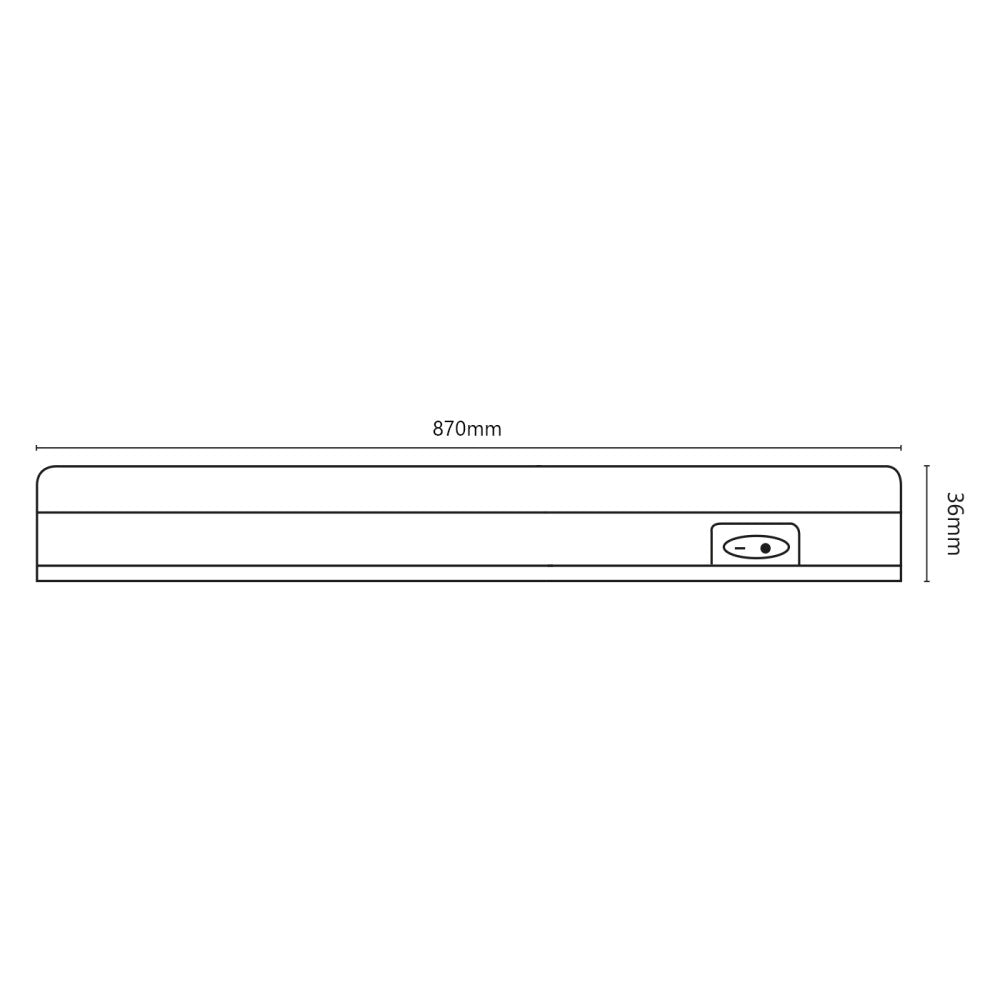 Alca power t5 da 90cm 12w 220v 1000lm 4000k plafoniera reglette a led