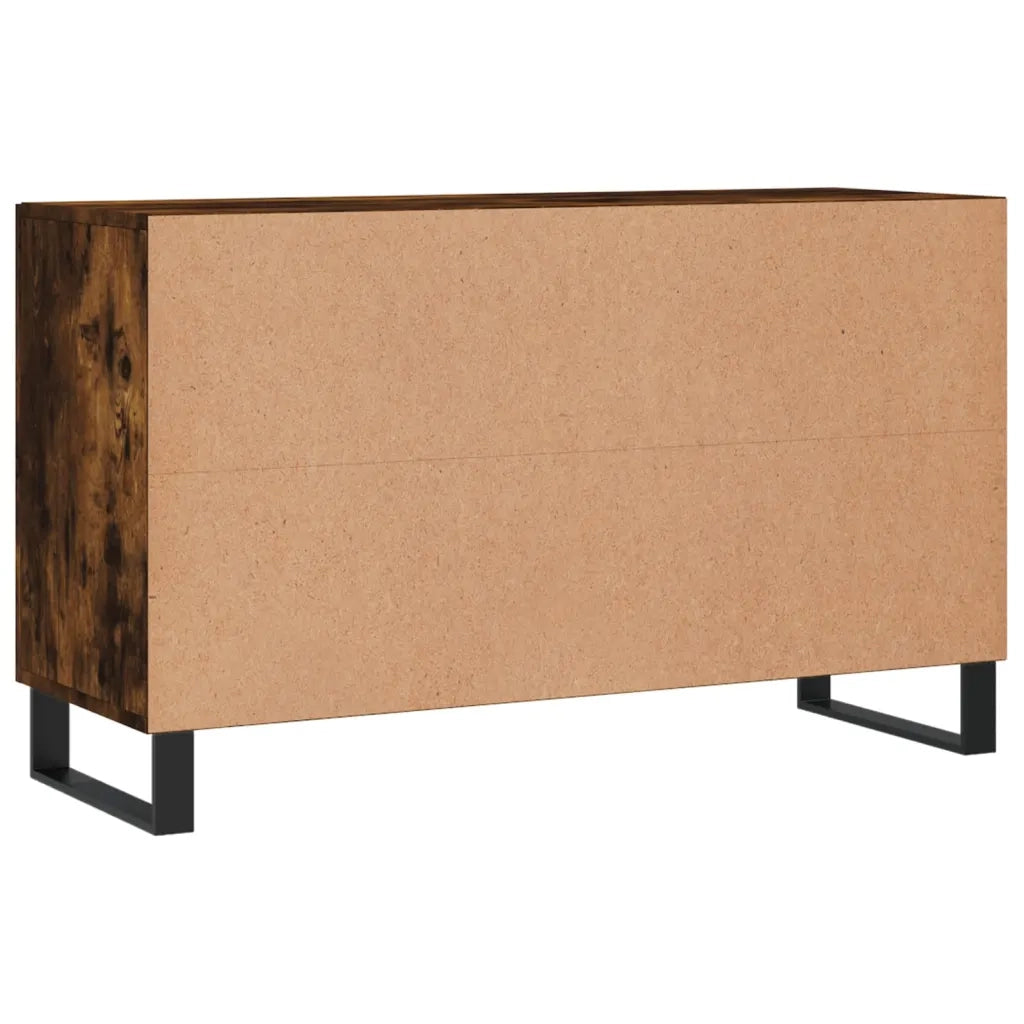 Credenza | Madia | Buffet da pranzo | Armadio da pranzo Rovere Fumo 100x36x60 cm in Legno Multistrato