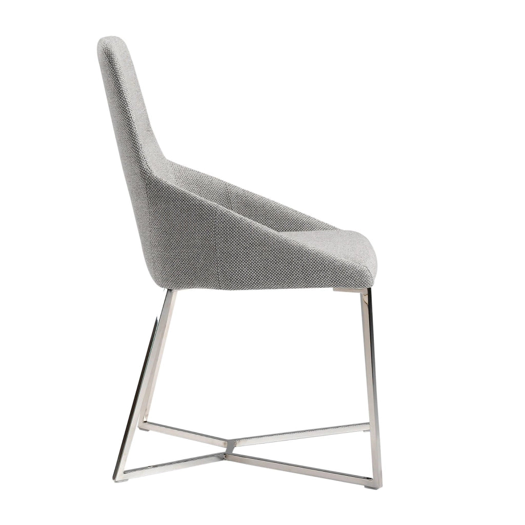 Sedia in tessuto grigio