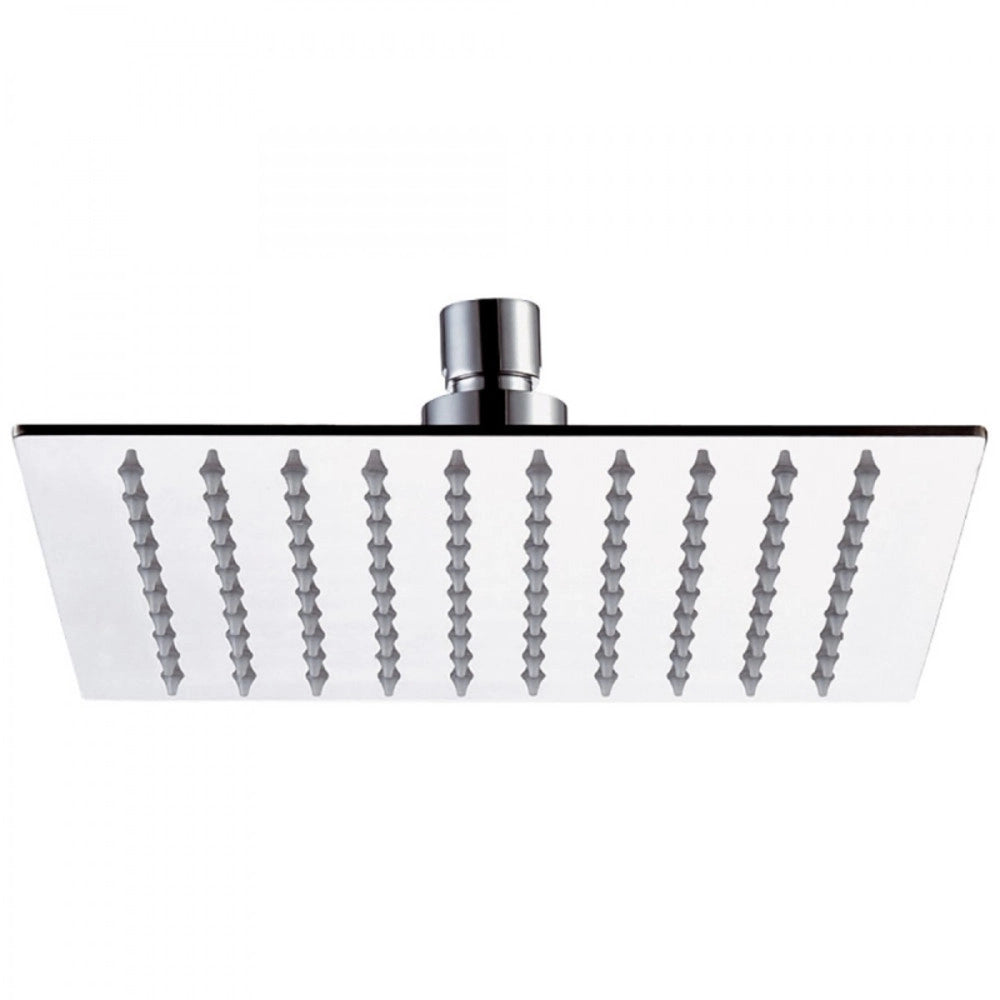 Trade Shop - Soffione Doccia In Acciaio Quadrato 4" 10cm Attacco Standard Snodato Orientabile -