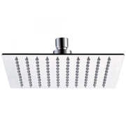 Trade Shop - Soffione Doccia In Acciaio Quadrato 4" 10cm Attacco Standard Snodato Orientabile -