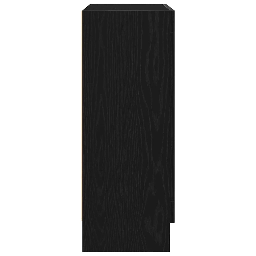 Armadio per Libri Rovere Nero 82,5 x 30,5 x 80 cm 862515