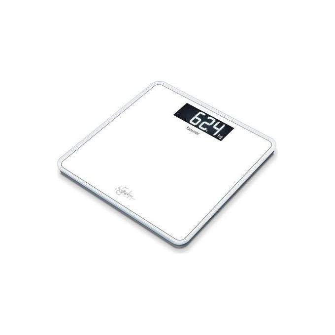 Beurer GS 400 SignatureLine White Bilancia in Vetro con Portata fino a 200 kg, 31 x 31 cm, Bianco