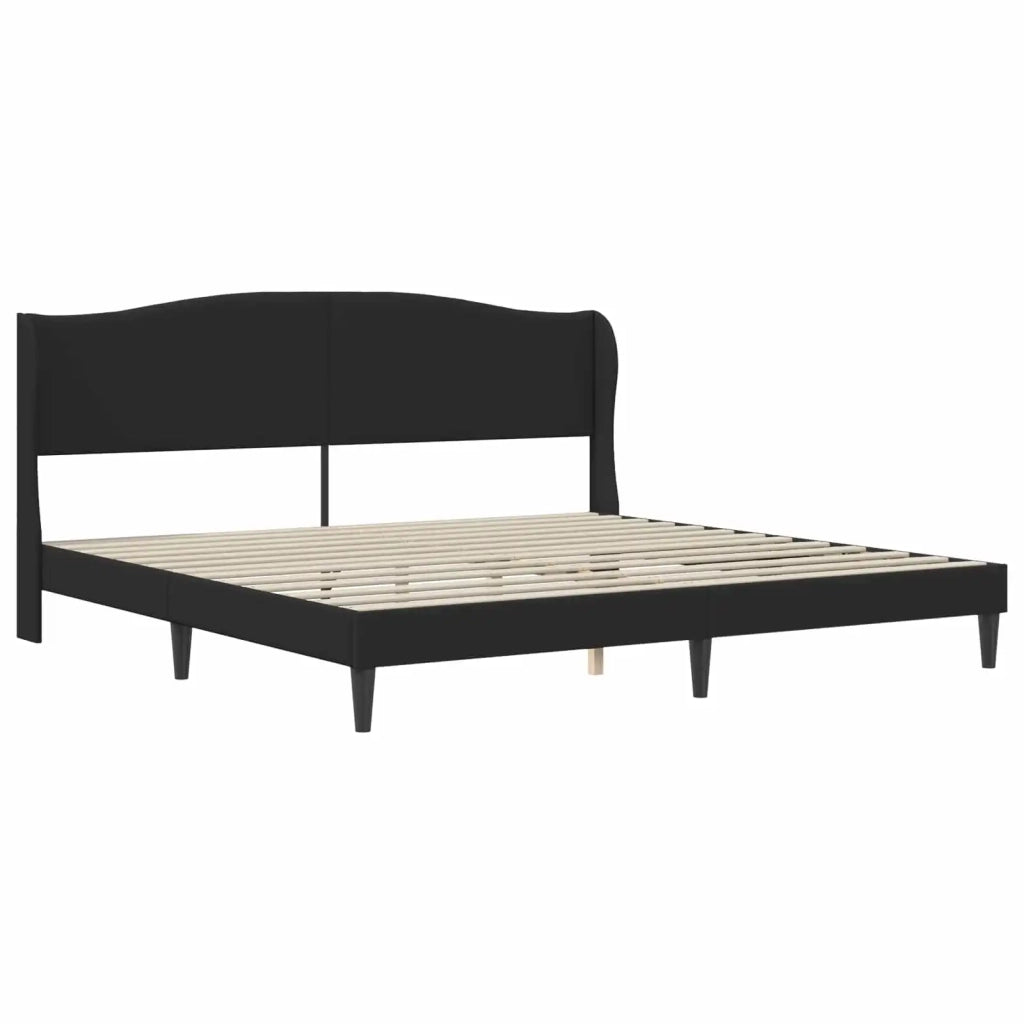 Struttura del letto con testiera Nero 180 x 200 cm Similpelle 42027862