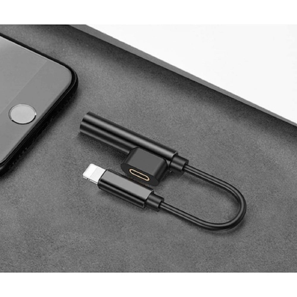 Trade Shop - Adattatore Intelligente Smart 3 In 1 Ricarica Veloce Lightning Aux Cuffie Q-a185 -