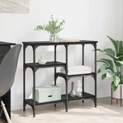 Tavolo consolle Rovere Nero 80 x 29 x 75 cm Legno multistrato 882213