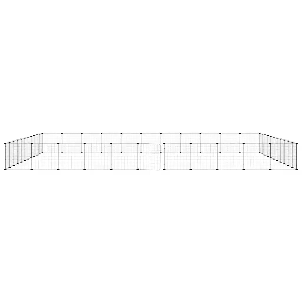 Gabbia per Animali 44 Pannelli con Porta Nera 35x35 cm Acciaio 3114022