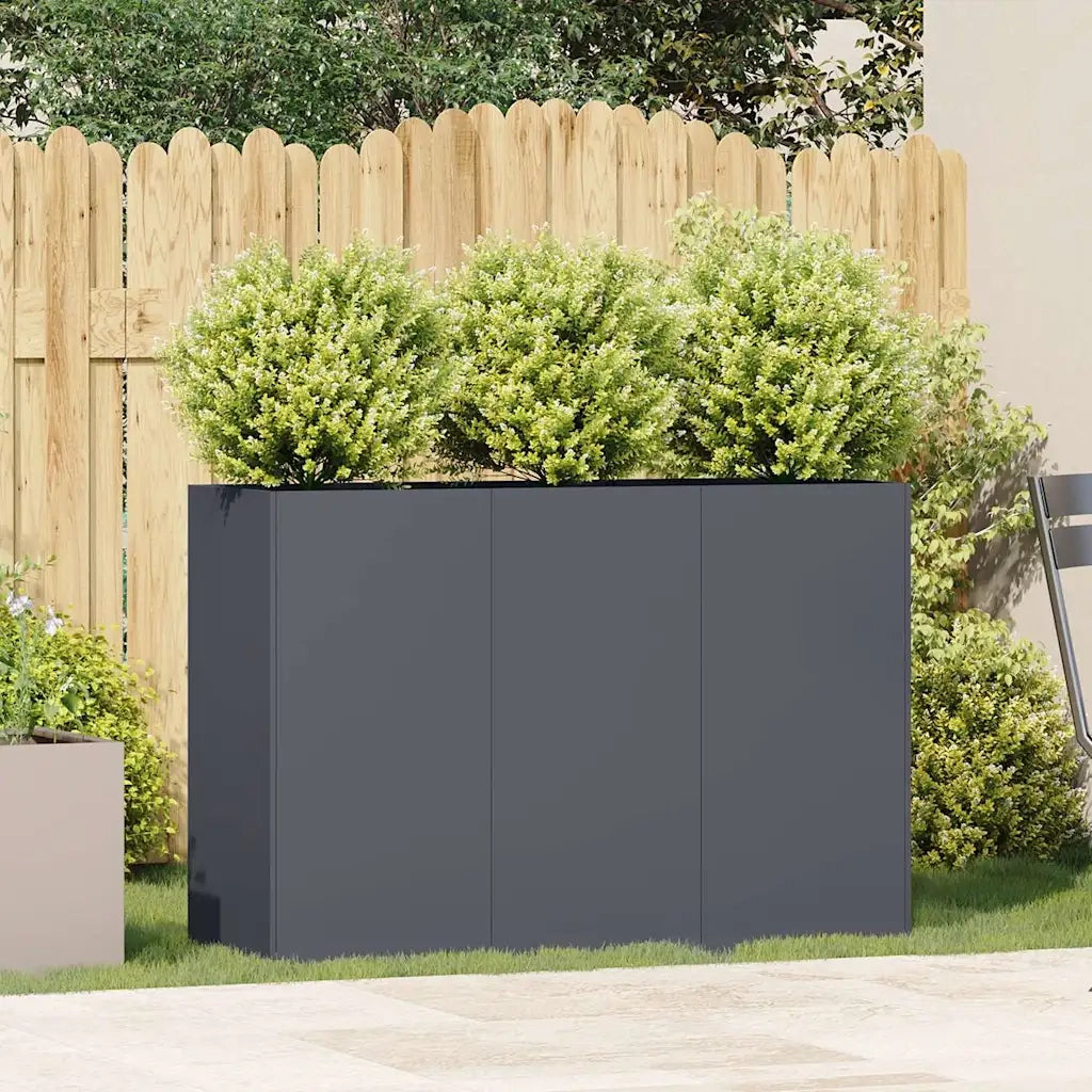 Fioriera Antracite 120x40x80 cm in Acciaio Laminato a Freddo 860719