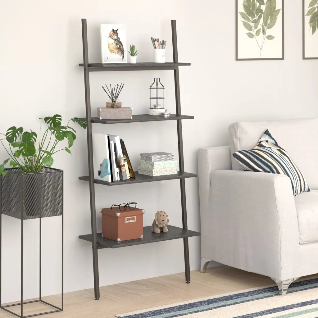 Scaffale Pendente a 4 Livelli Nero 64x34x150,5 cm 336375