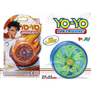 Trade Shop - Yoyo Con Luci Yo-yo Con Frizione Giocattoli Gioco Per Bambini Luminoso 2 Pezzi -