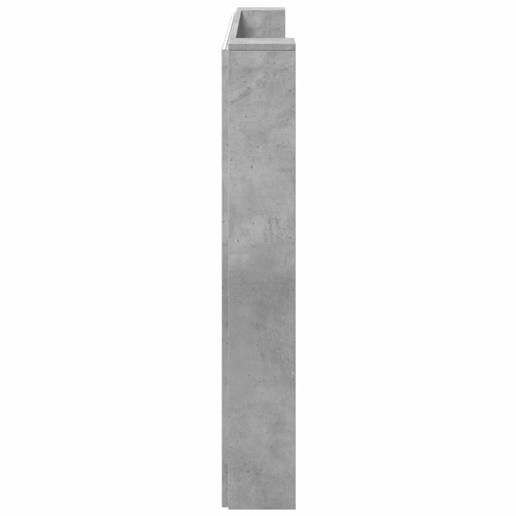 Testiera-Testata Decorativa Grigio cemento 180 x 16,5 x 103,5 cm Legno multistrato