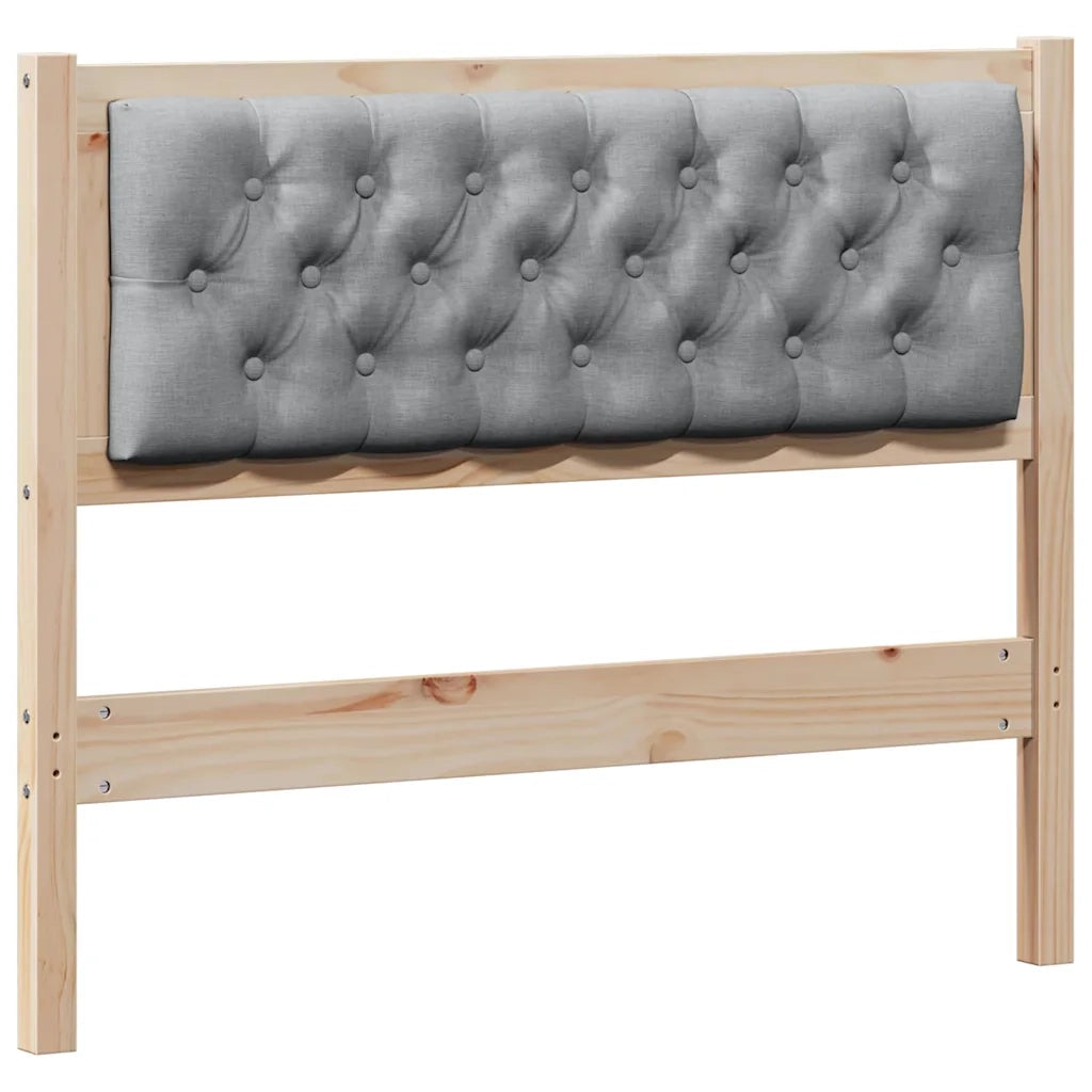 Testiera Marrone e grigio chiaro 100 cm Legno di pino massello