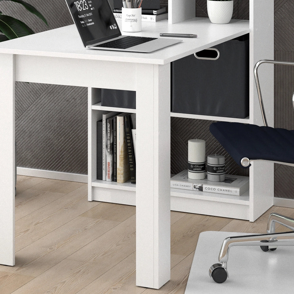 Vicco Scrivania con ripiani Bianco 70 x 122 cm