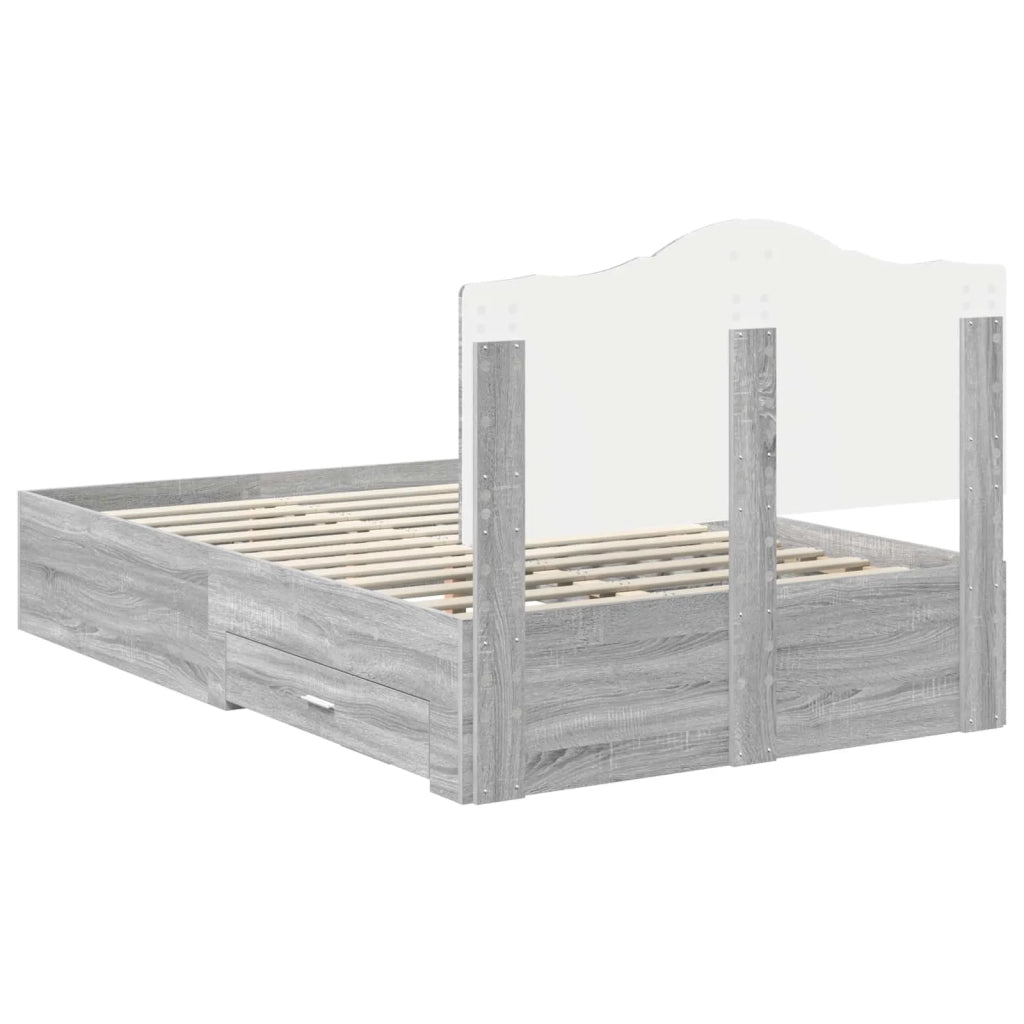 Struttura del letto con testiera Grigio Sonoma 120 x 200 cm 3413626