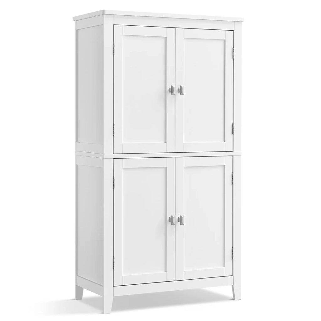 Mobiletto da bagno mobiletto da cucina mobile contenitore con 2 cassetti e 2 ante ripiani regolabili 30 x 60 x 110 cm bianco 12_0004023