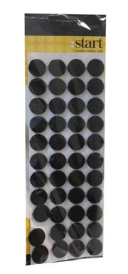 Set 44 Pezzi Feltrino Sedia Adesivo Nero 20 mm
