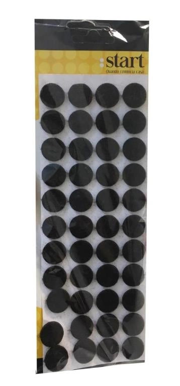 Set 44 Pezzi Feltrino Sedia Adesivo Nero 20 mm