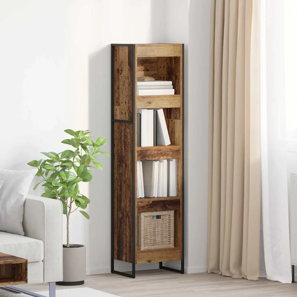 Armadio per Libri Legno vecchio 40 x 30 x 155 cm 886376