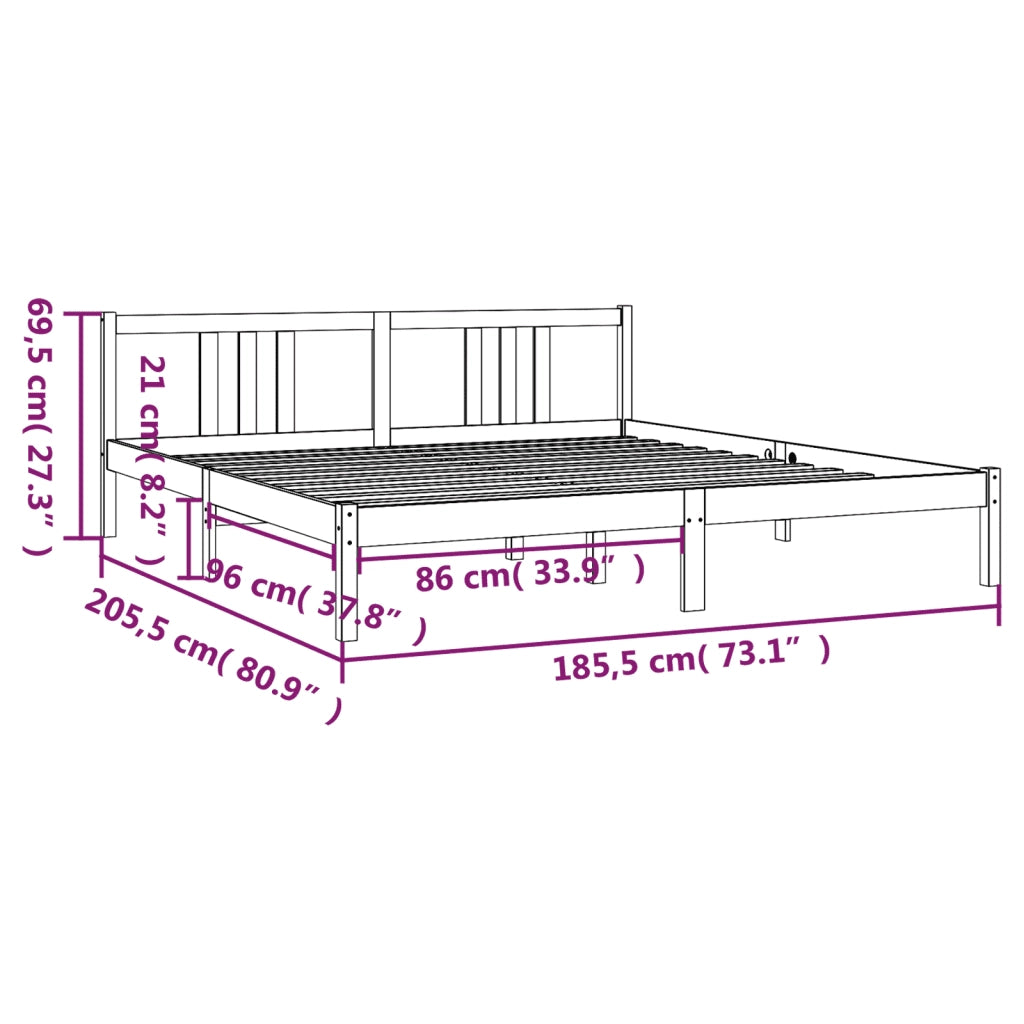 Giroletto in Legno Massello 180x200 cm Super King