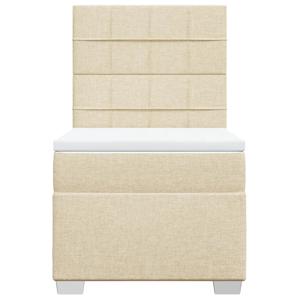 Giroletto a Molle con Materasso Crema 90x190 cm in Tessuto 3290348