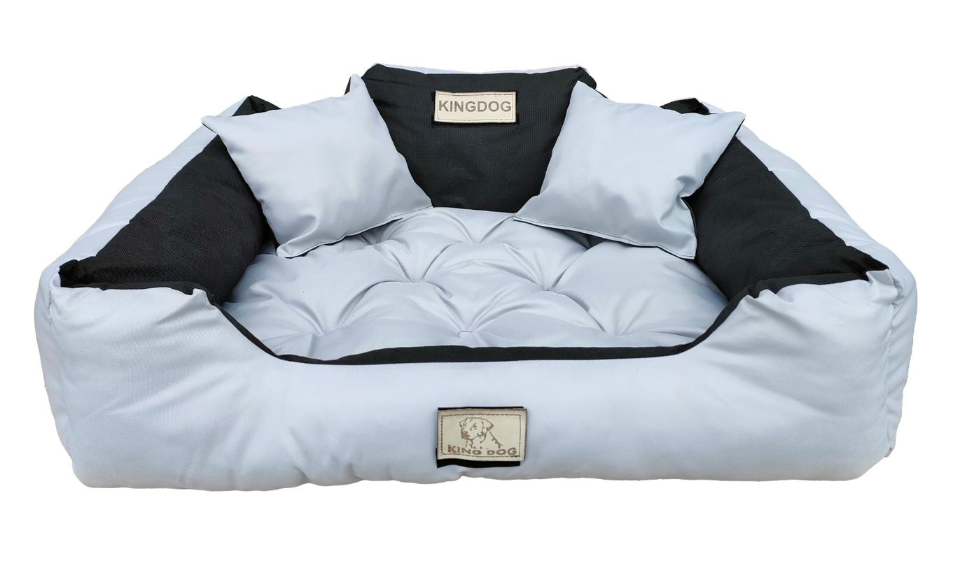 AIO FACTORY 55x45 cm KINGDOG Cuccia per cani impermeabile personalizzabile grigio chiaro