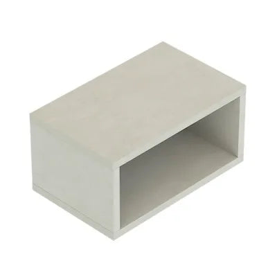Mensolone bagno 80 cm grigio chiaro con vano a giorno per lavabo da appoggio Master