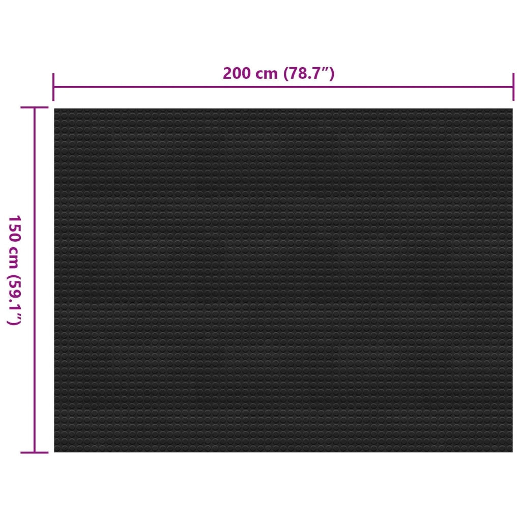 Tappeto per pavimento Nero 1,5 x 2 m Gomma 42046732