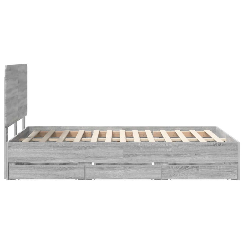 Struttura del letto con cassetto Grigio Sonoma 120 x 200 cm 3412614