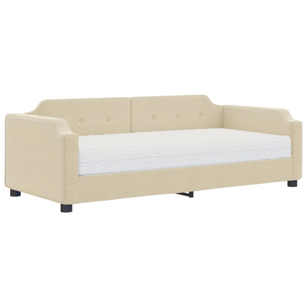 Divano Letto con Materasso Crema 80x200 cm in Tessutocod mxl 120847