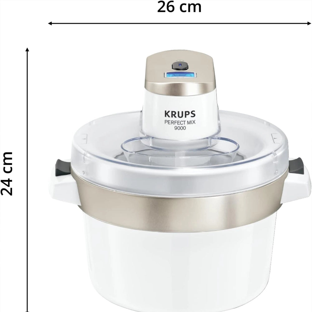 Macchina per Gelato 1.6 Litri Gelatiera con Display e 2 Coperchi 6W Mescolatore