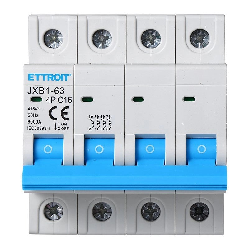Interruttore Magnetotermico Automatico 4P 16A 6000A 220V 380V Salvavita Stotz Occupa 4 Moduli DIN
