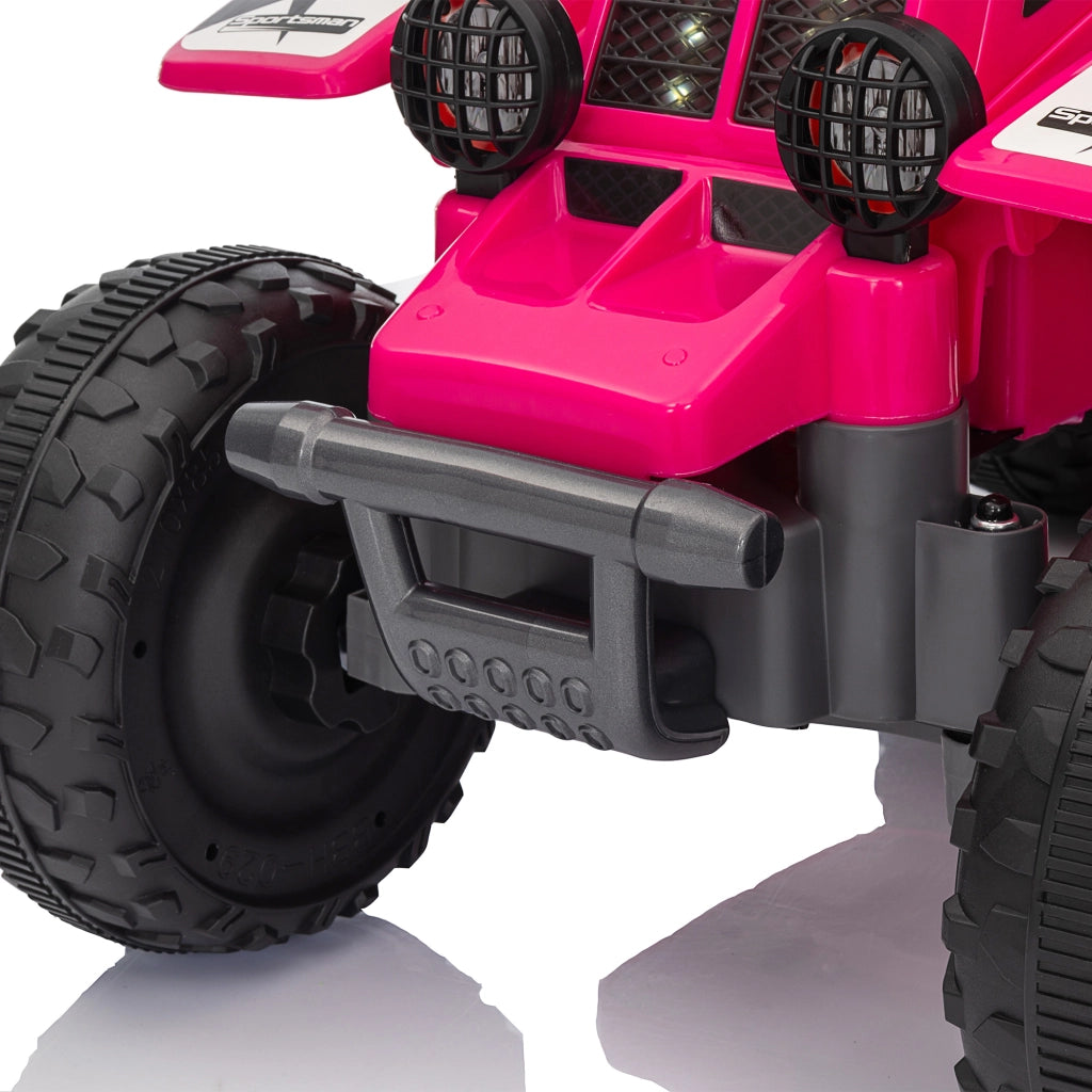 Quad Bike Elettrico Bambini ¨C zephmum ¨C Rosa con Luci LED