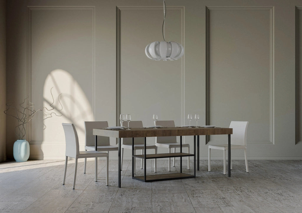 Consolle Allungabile 90-196x40x77 cm in Nobilitato Marrone