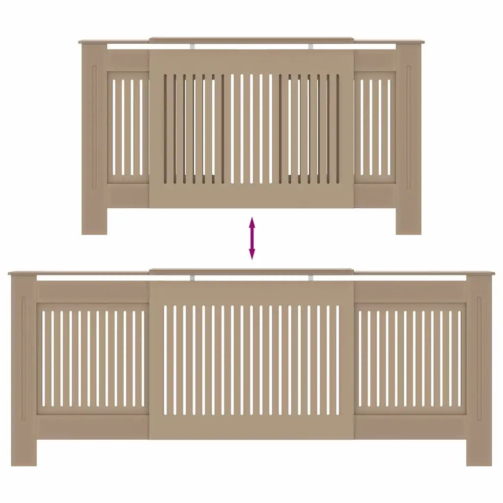 vidaXL Copertura per radiatori 2 pcs Marrone